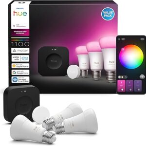 Philips Hue Starter Kit con bombillas de color y hub